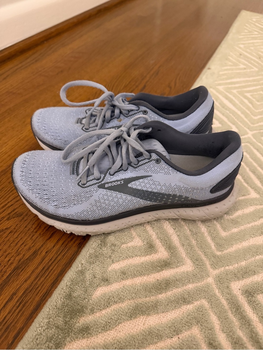 Brooks Women's Pale Blue and Gray Running Sneakers